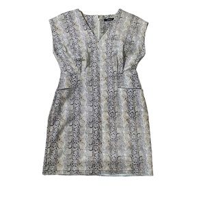 Art & Co Women’s Snake Print Short Sleeve Midi Dress Size L